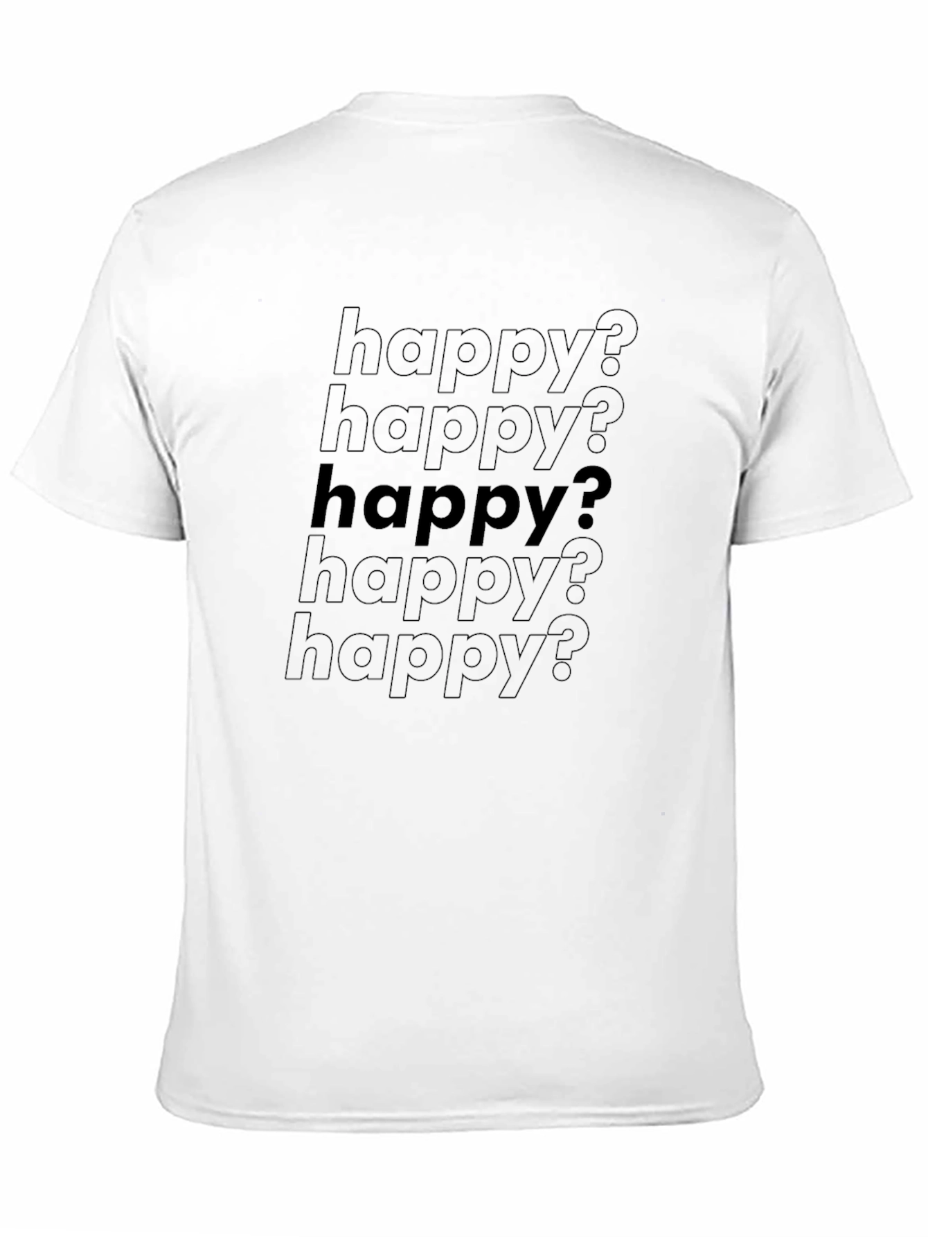 Happy Graphic Print Crew Neck T-Shirt
