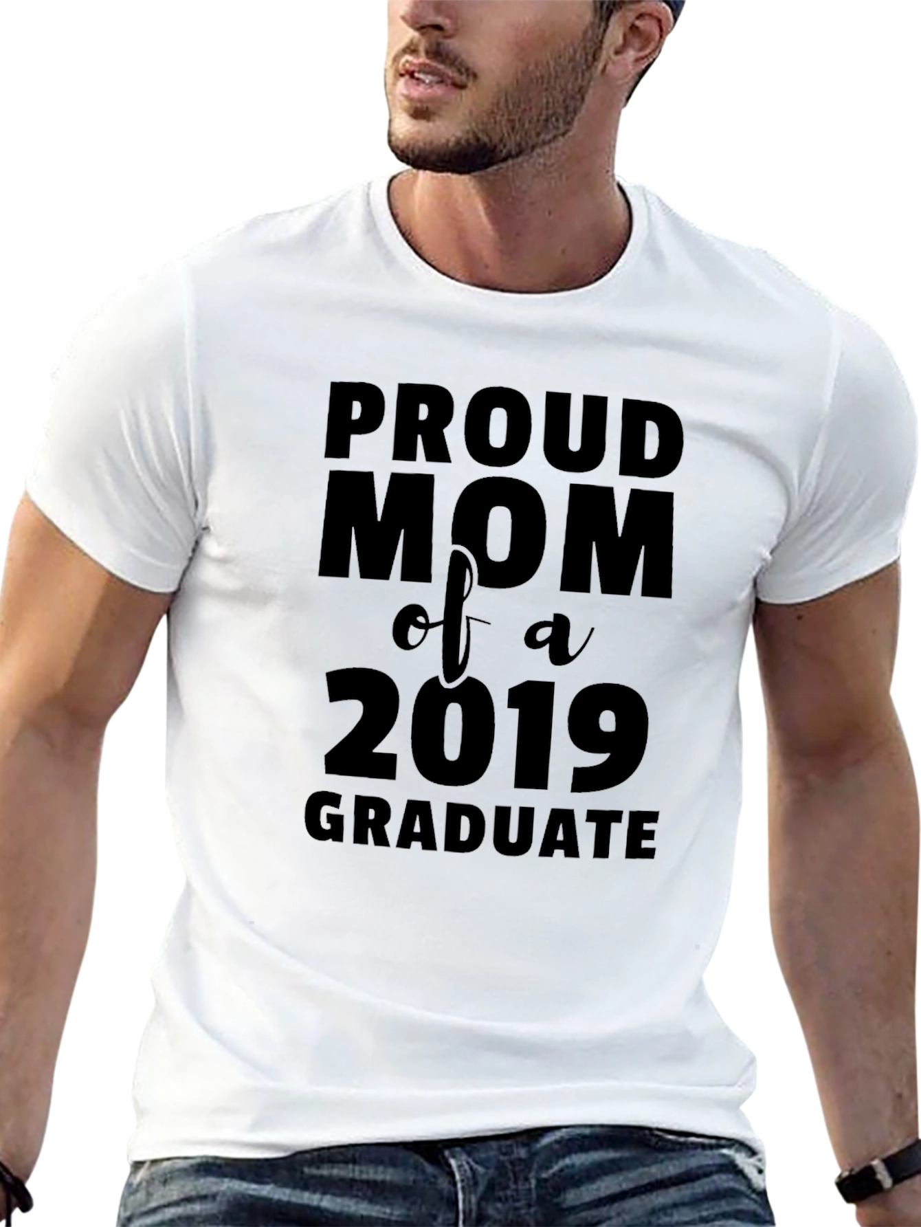 Proud Mom of a 2019 Graduate Black T-Shirt