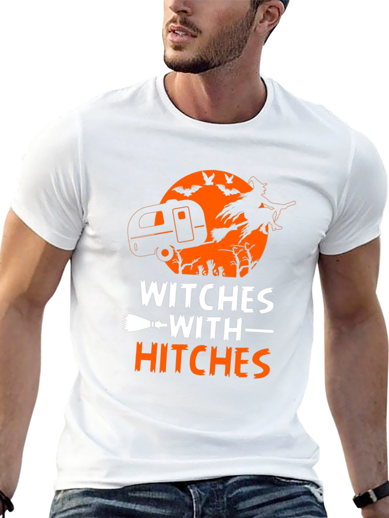Witches with Hitches Graphic Tee - Halloween Camping Shirt