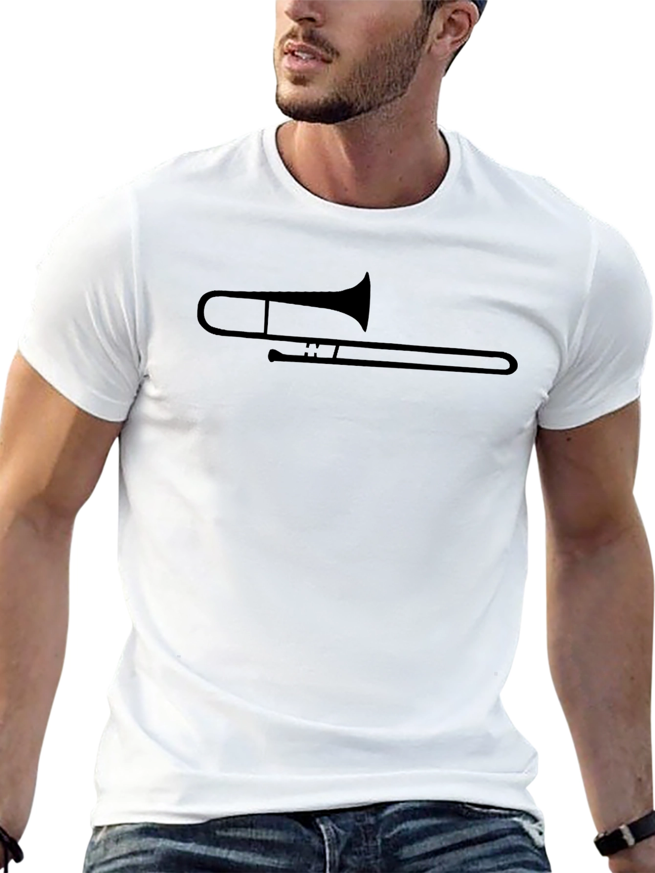 Trombone Graphic Tee - Black