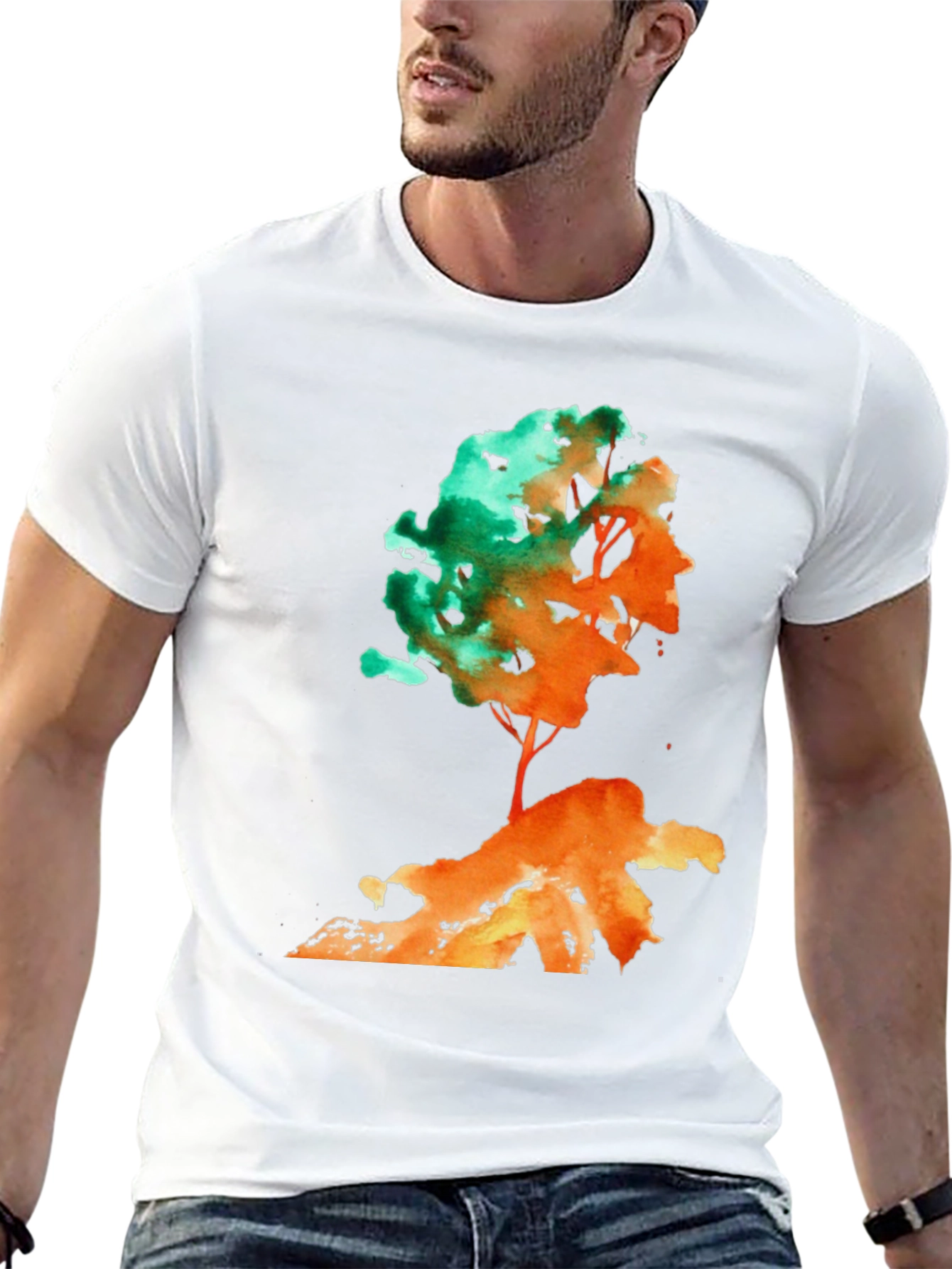 Watercolor Tree Graphic T-Shirt