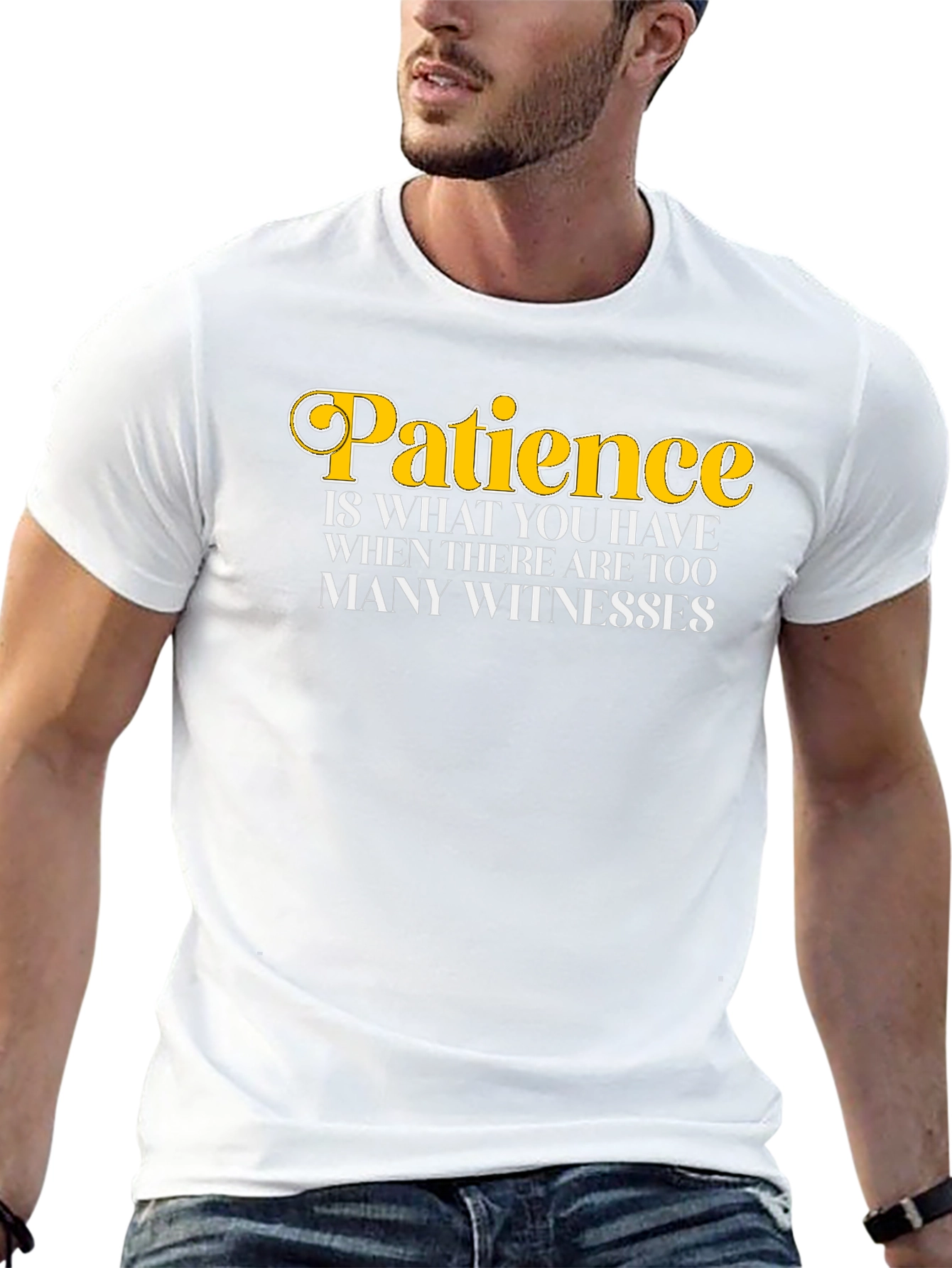 Patience Humor Graphic Tee - Black