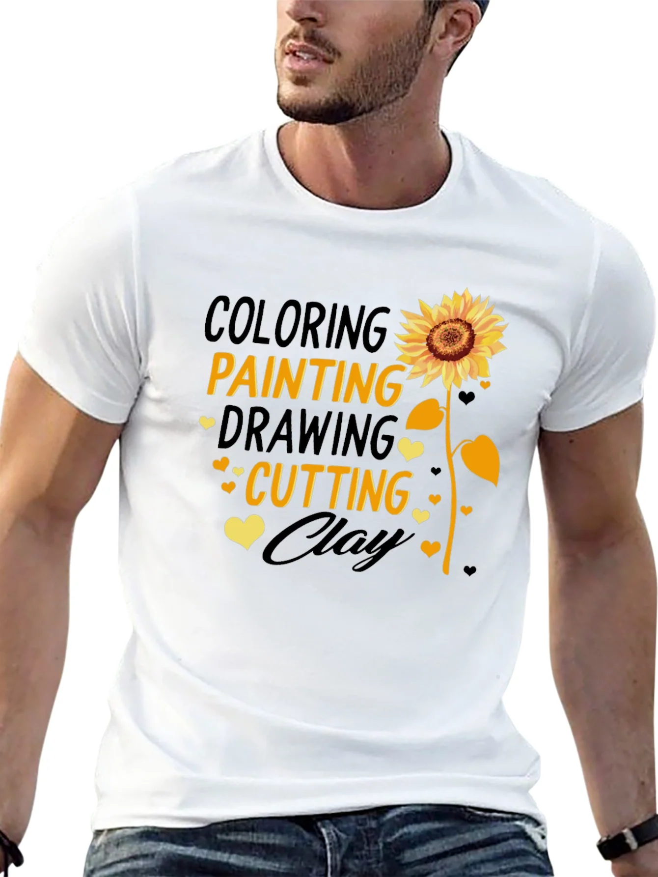 Creative Arts Sunflower Tee: Coloring Painting Drawing Cutting Clay