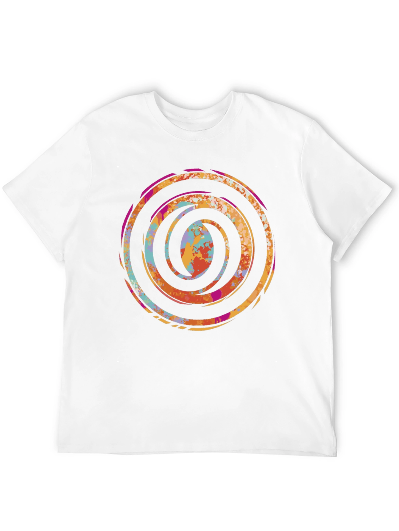 Abstract Swirl Graphic Tee - Stylish Cotton Comfort