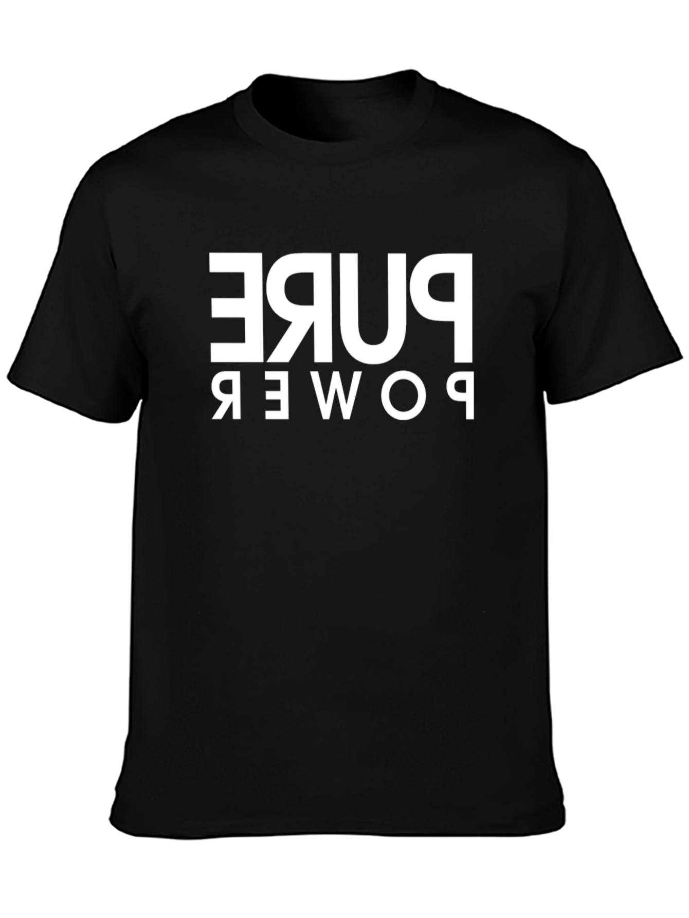 Pure Power Black T-Shirt - Bold Graphic Tee