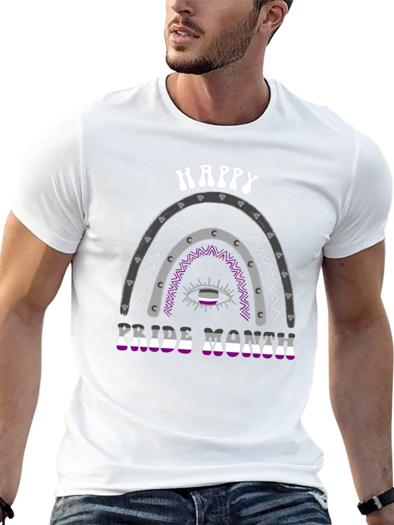 Asexual Pride Month Rainbow T-Shirt
