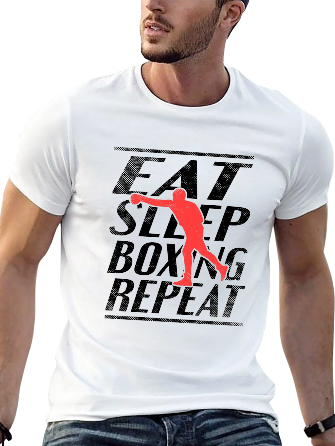 Eat Sleep Boxing Repeat Black T-Shirt