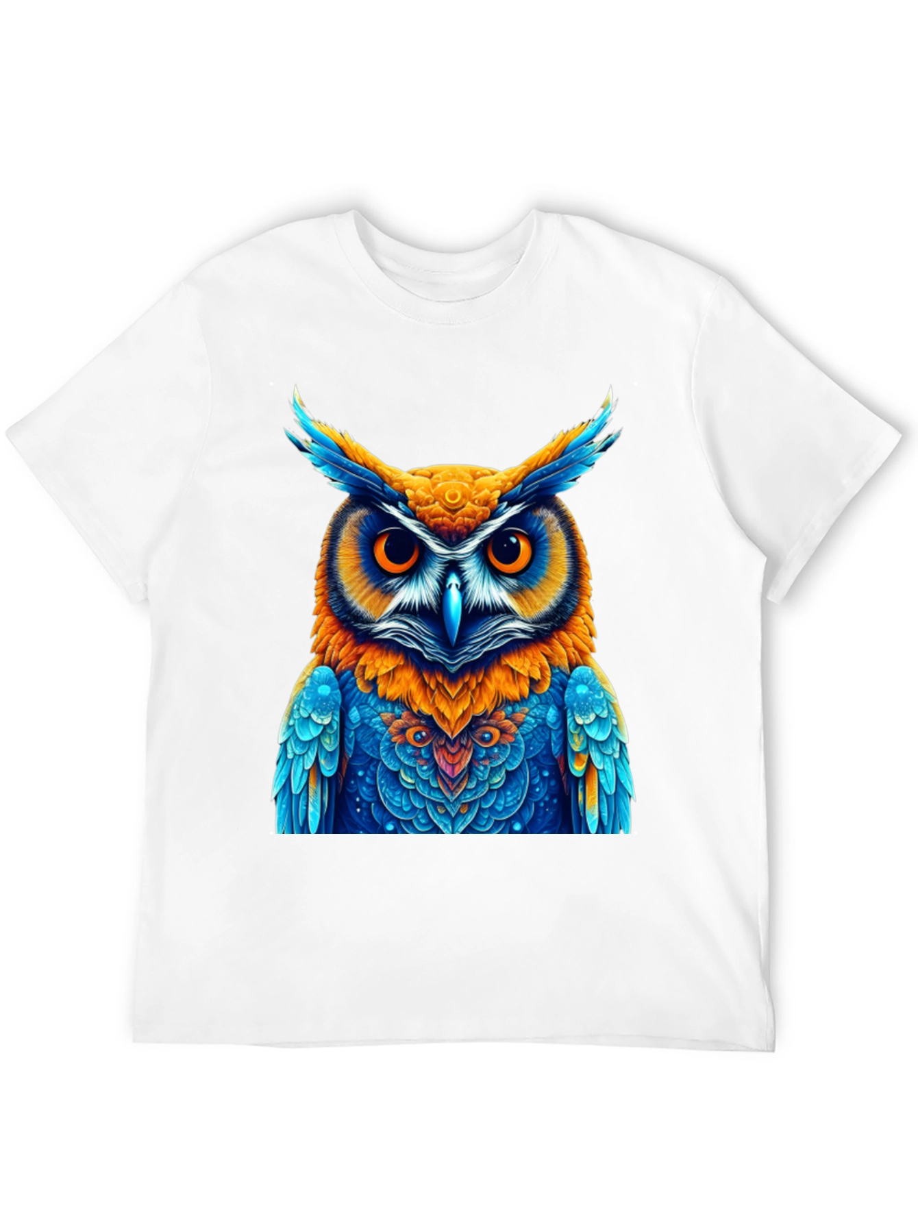 Vibrant Owl Graphic Tee - Unique Artistic Design