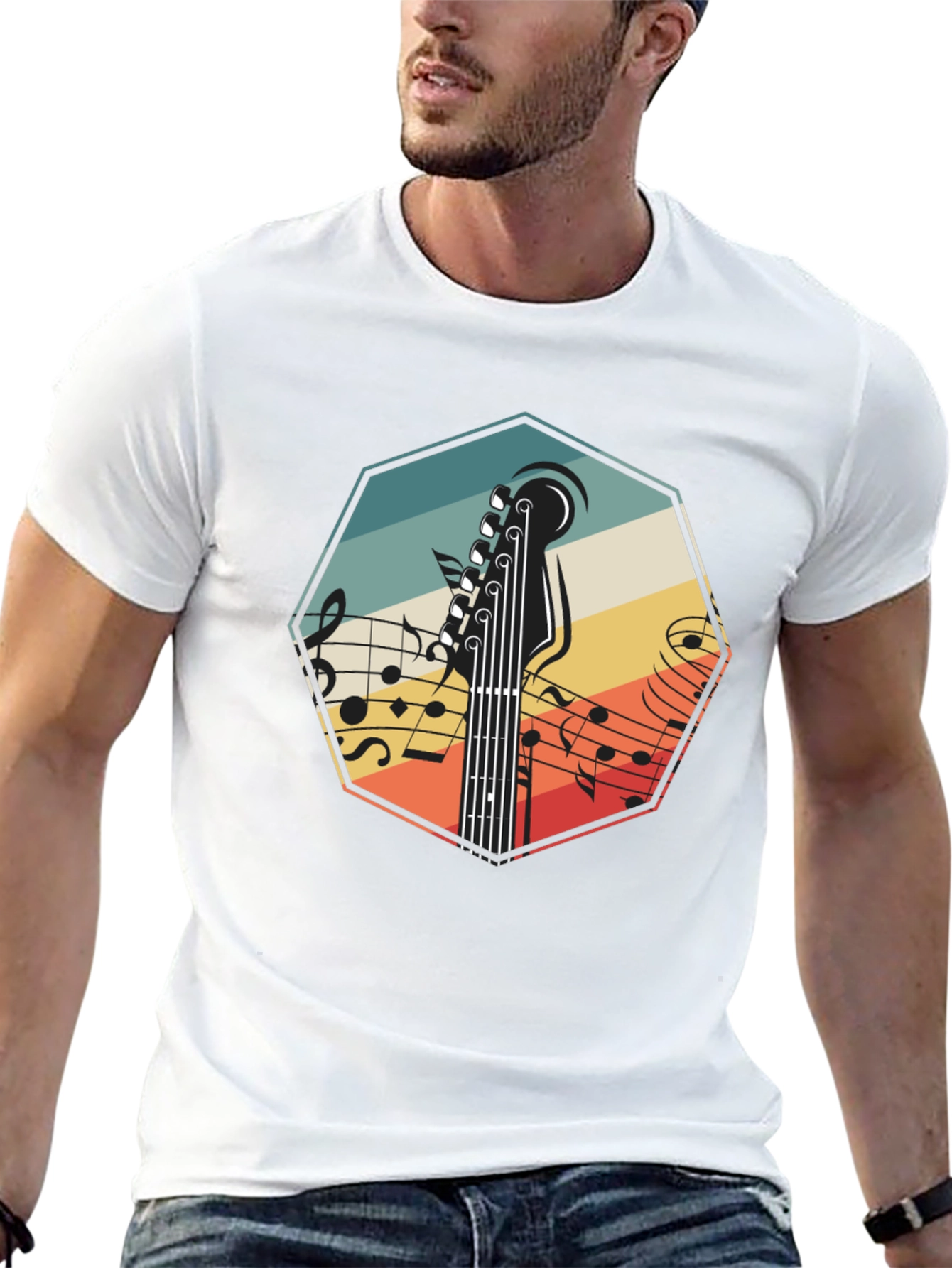 Retro Guitar Music T-Shirt