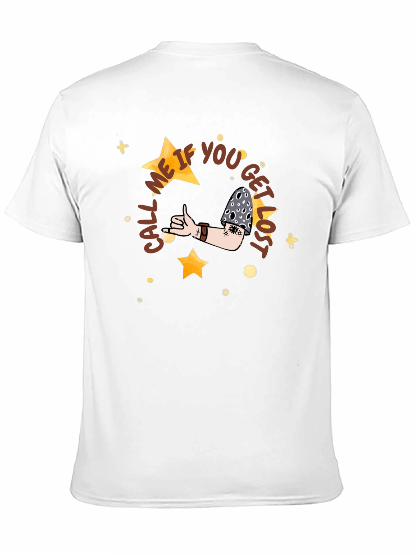 Call Me If You Get Lost Black Graphic Tee