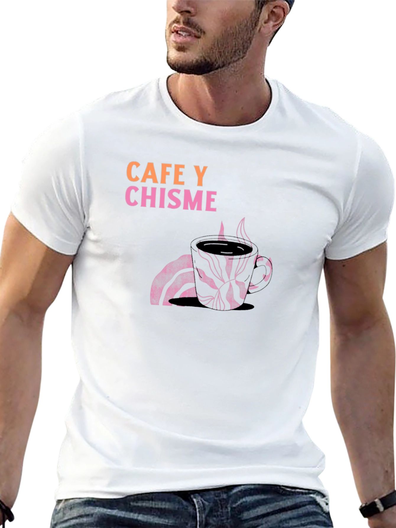 Cafe Y Chisme T-Shirt - Coffee & Gossip Tee