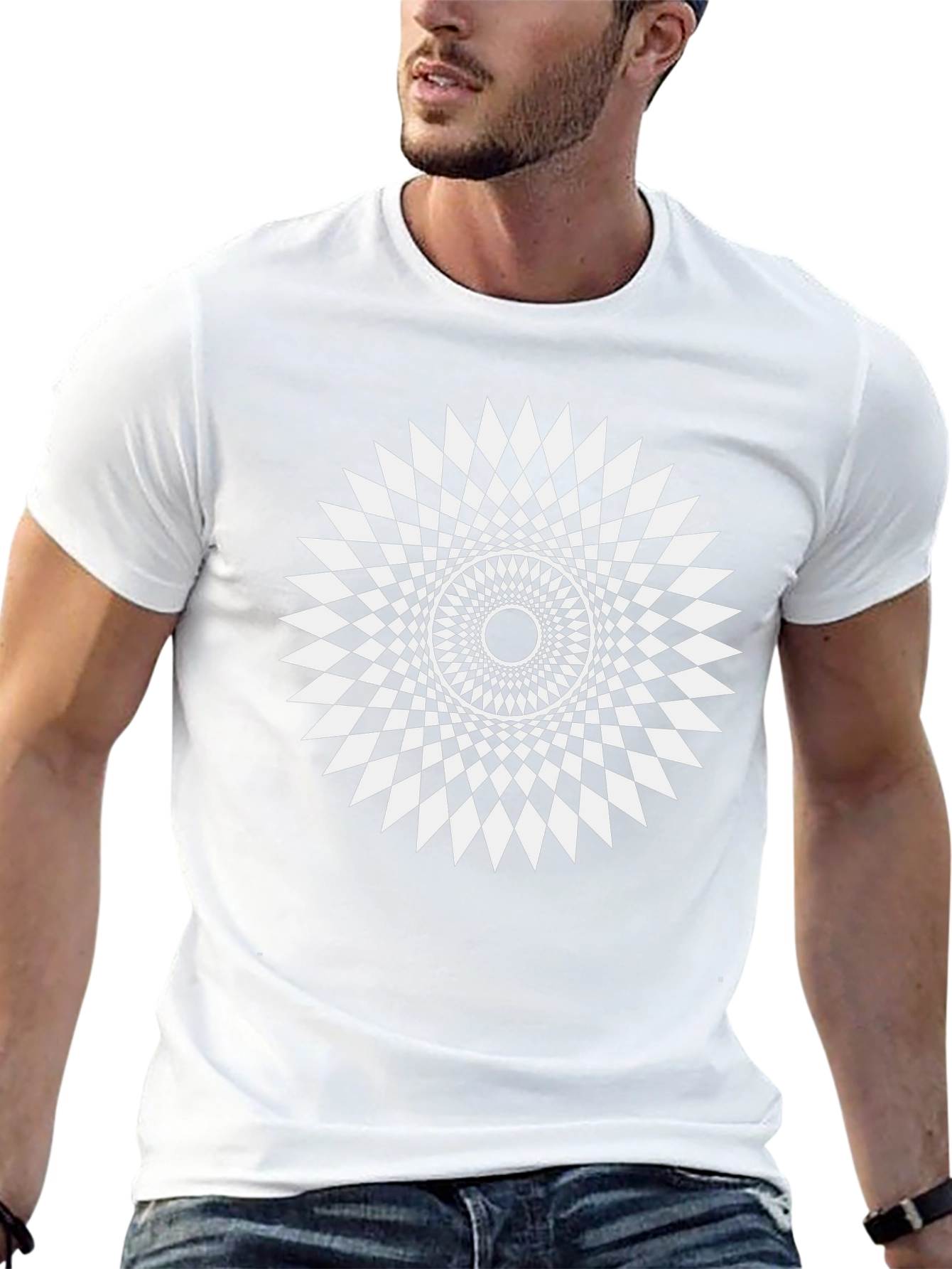 Optical Illusion Black Tee