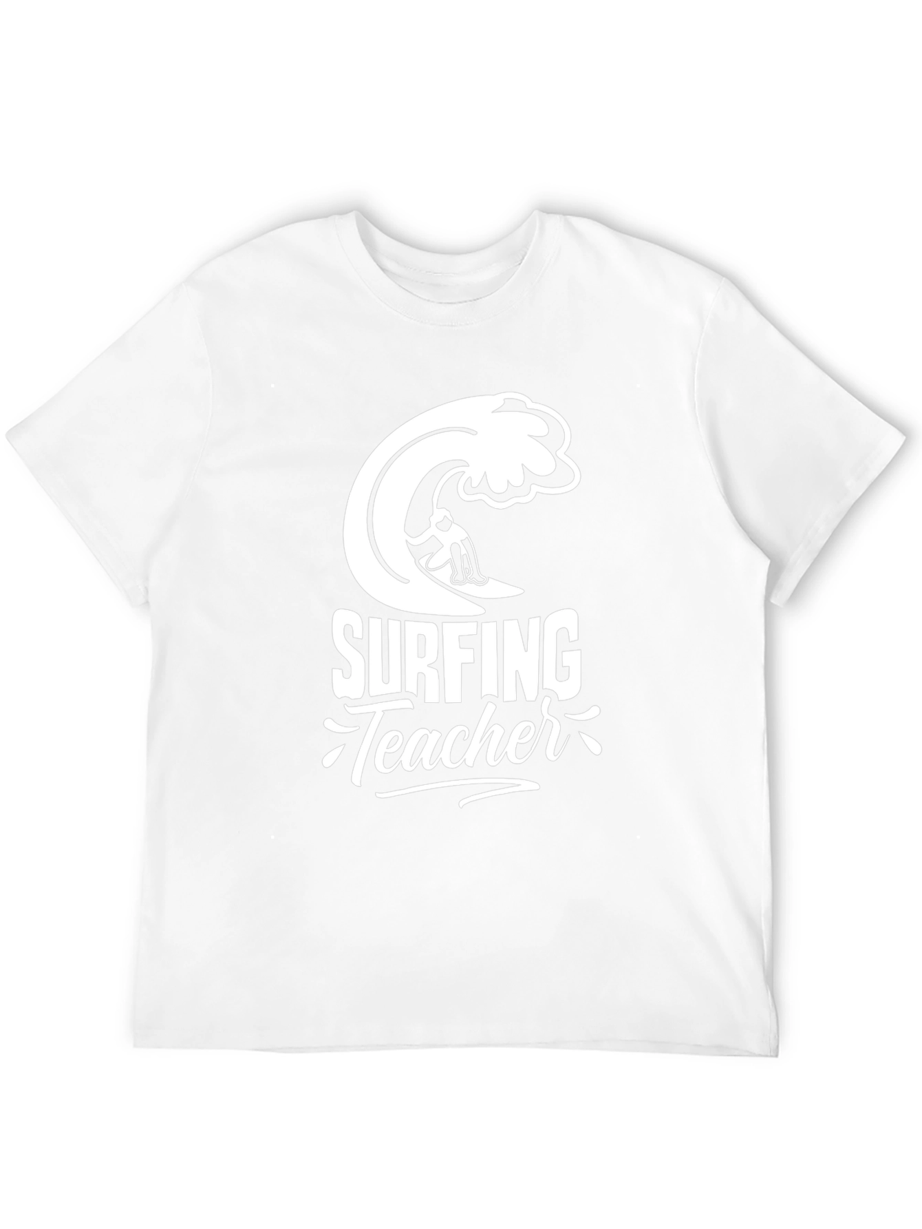Surfing Teacher Graphic T-Shirt - Black