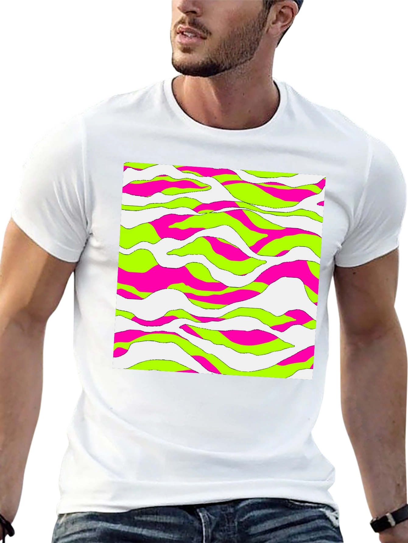 Vibrant Abstract Wave T-Shirt