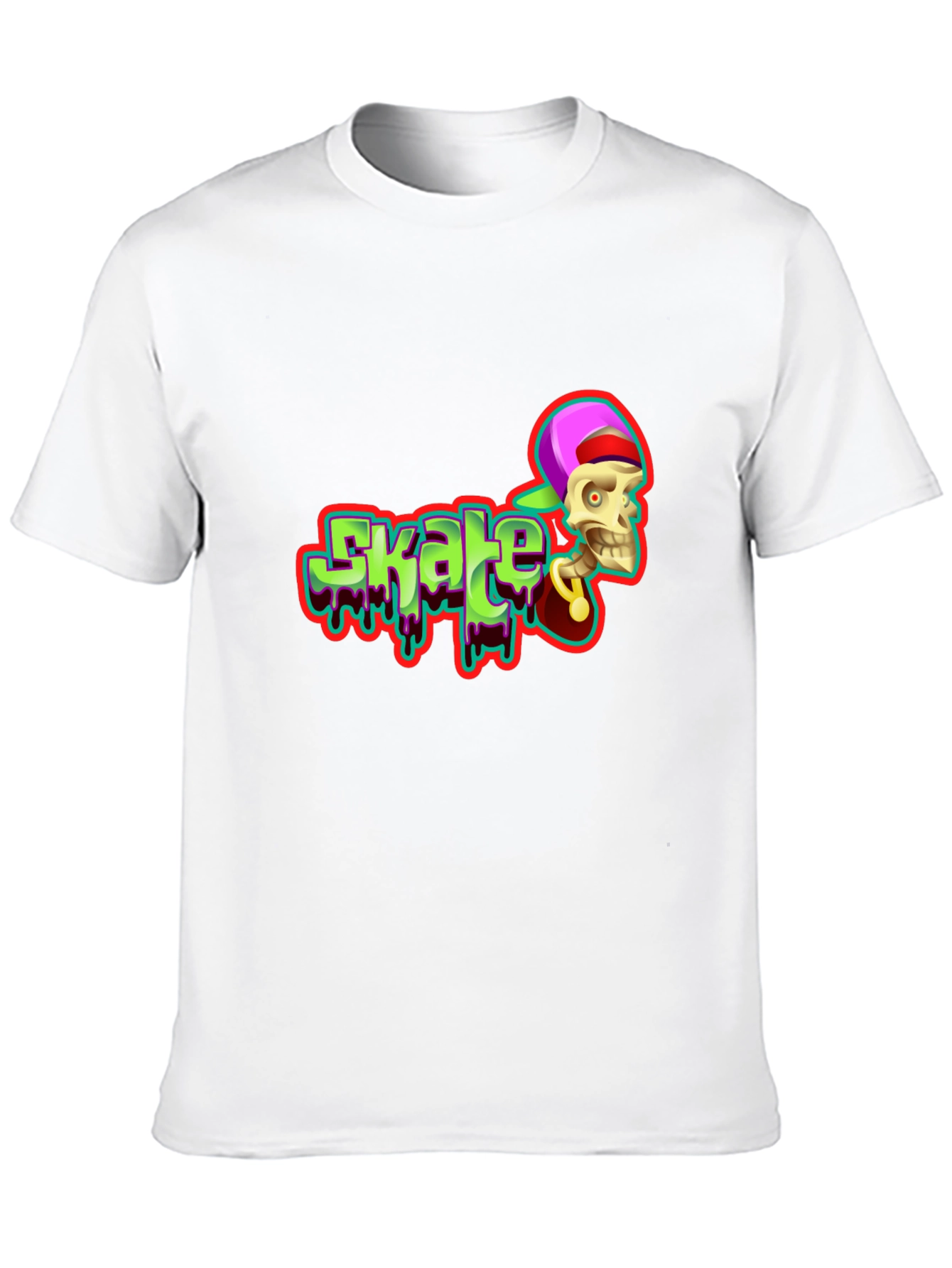 Skate Skeleton T-Shirt - Cool Graphic Tee