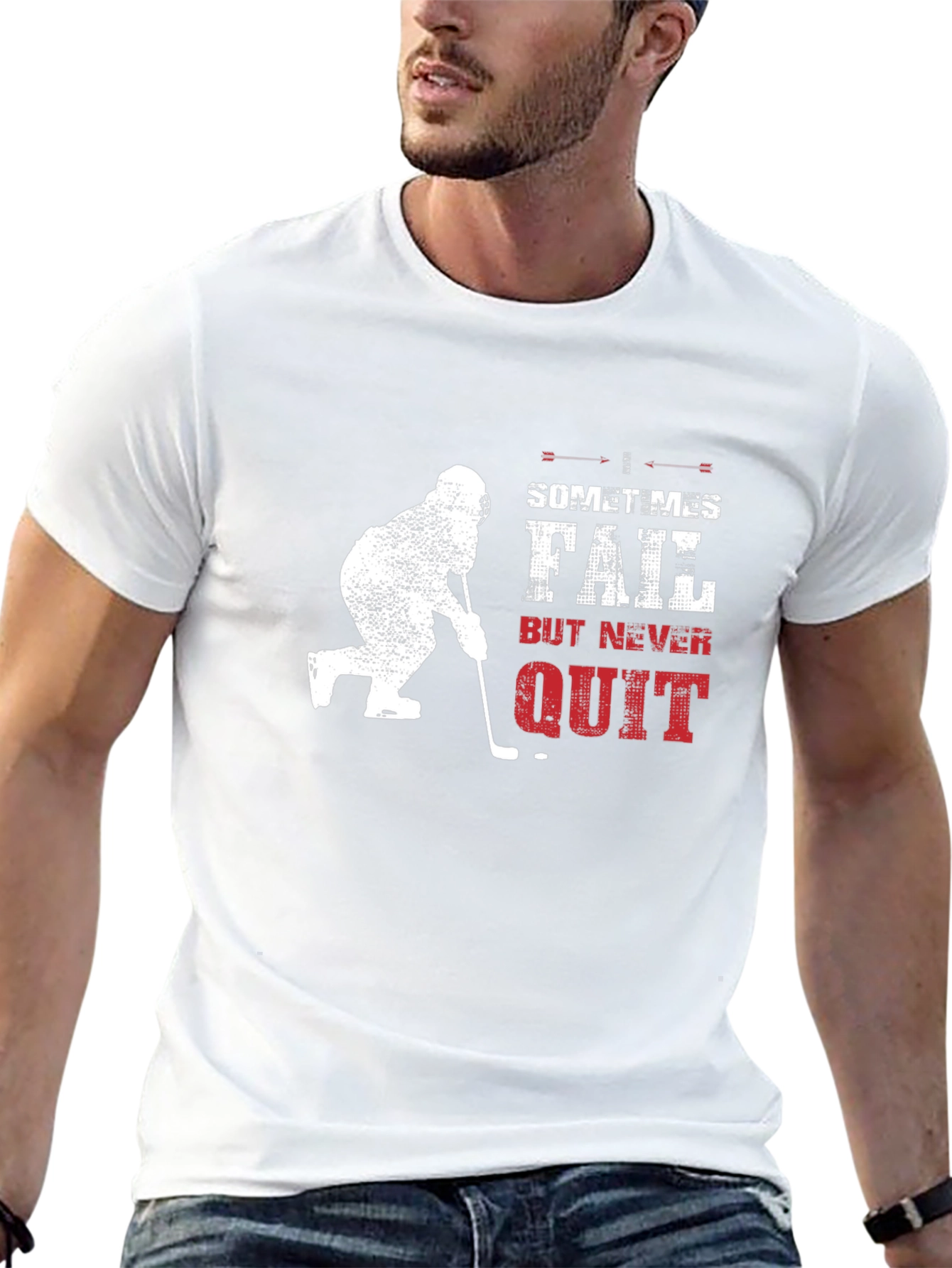 Hockey Never Quit Black T-Shirt