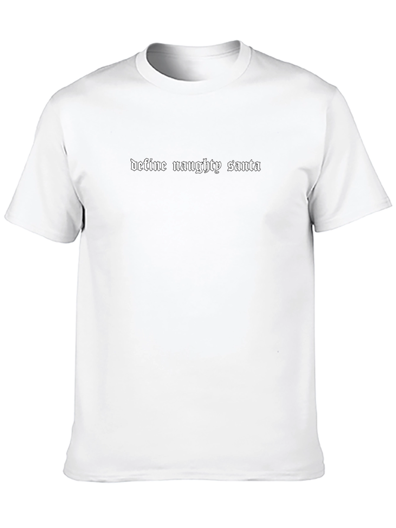 Define Naughty Santa Black Graphic Tee