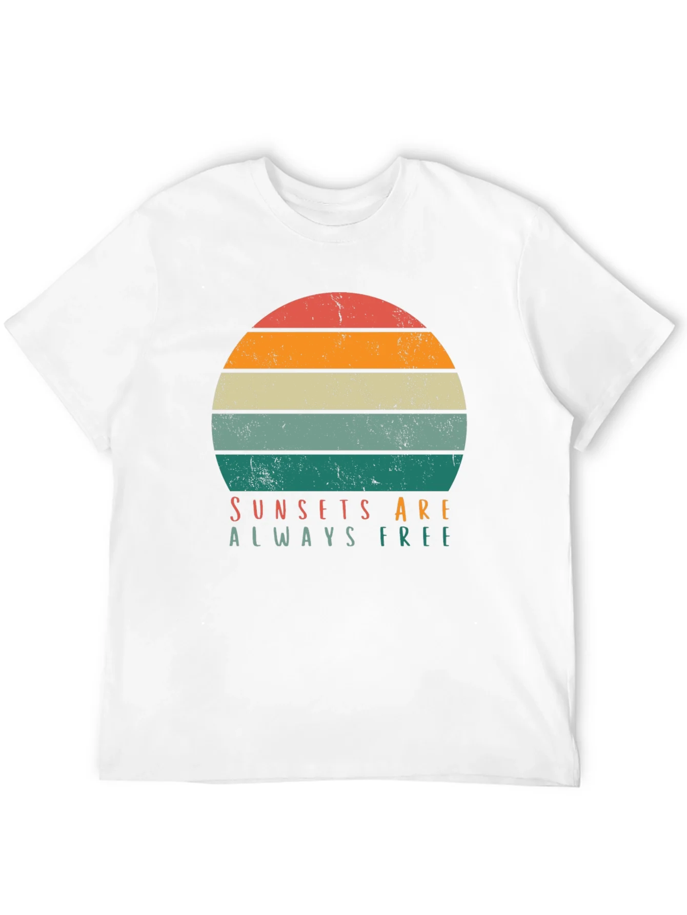 Retro Sunset T-Shirt - Sunsets are Always Free