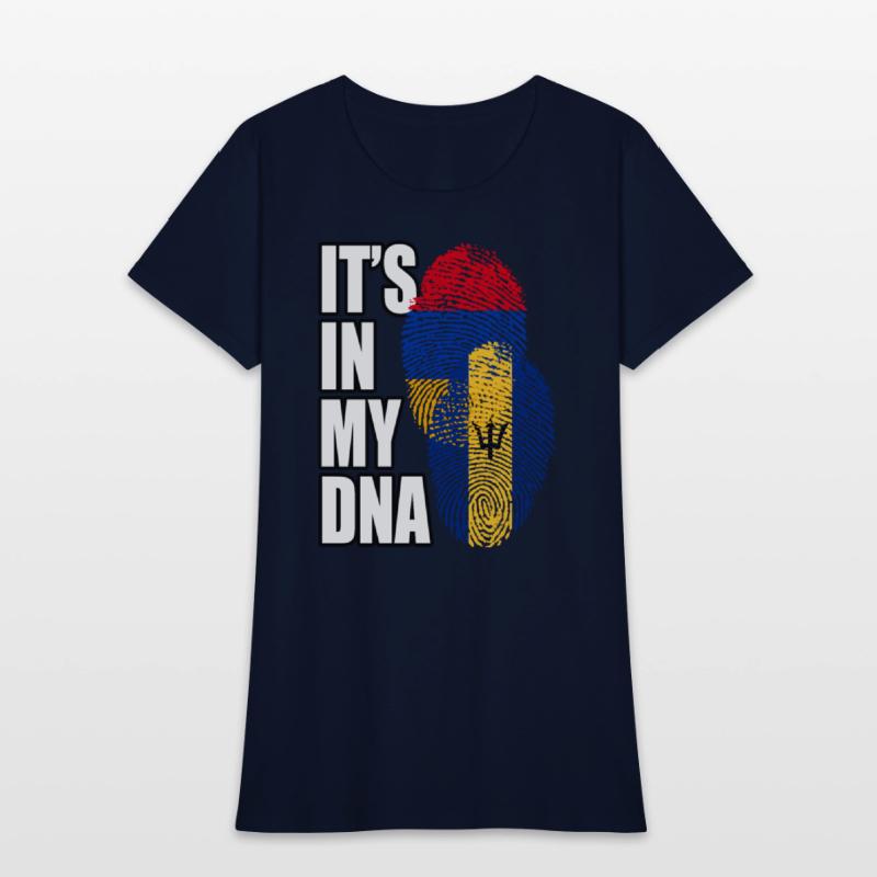 Barbadian And Armenian Mix Heritage DNA Flag
