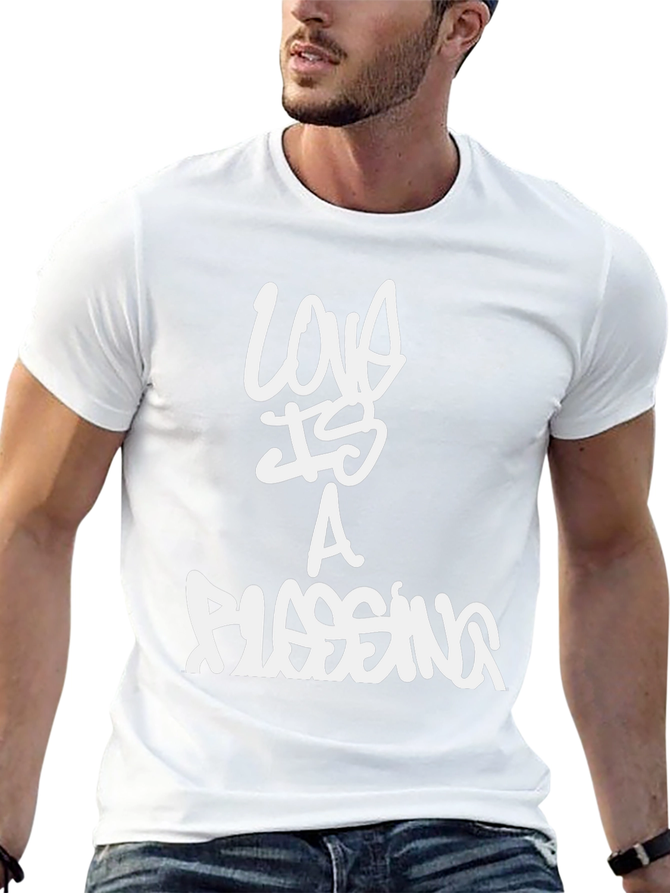 Love Is a Blessing Black Graphic Tee