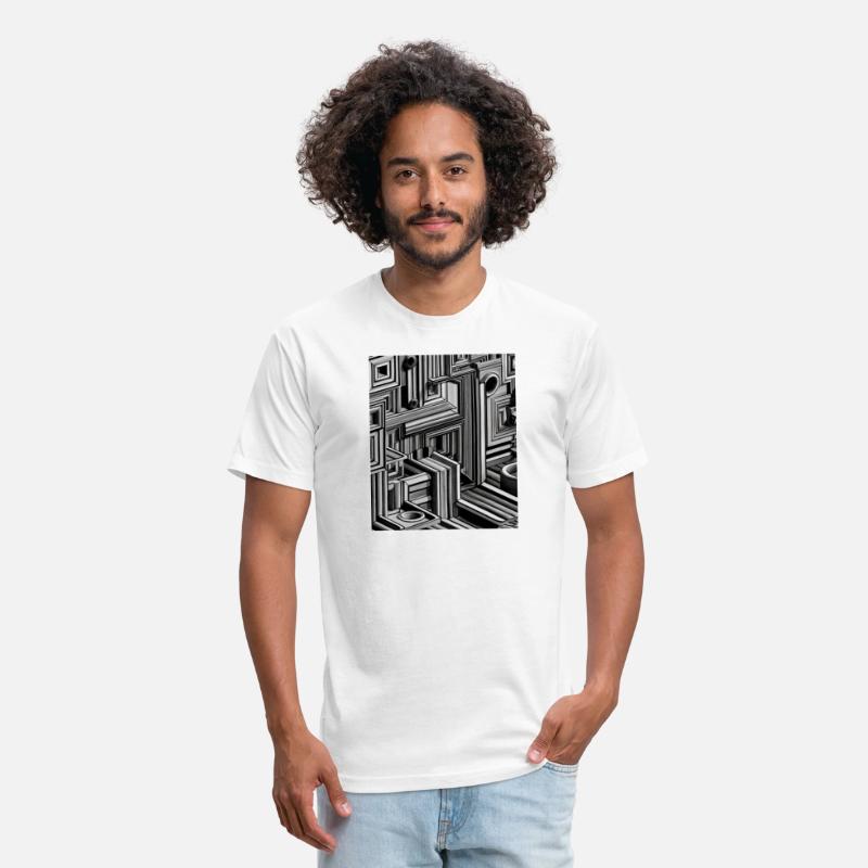 Black and White Abstract Industrial Pattern