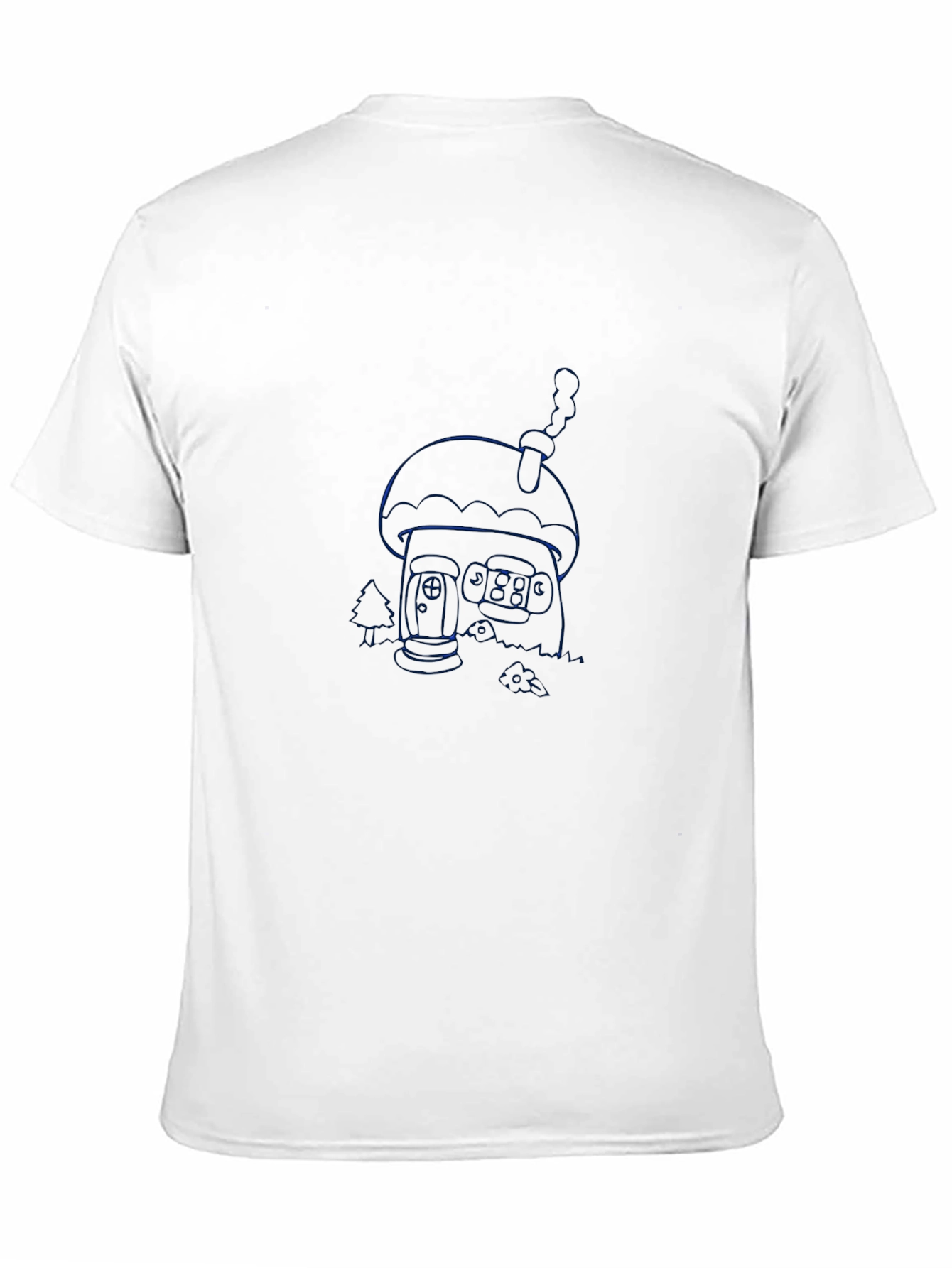 Mens Black Graphic T-Shirt - Unique Blue Design
