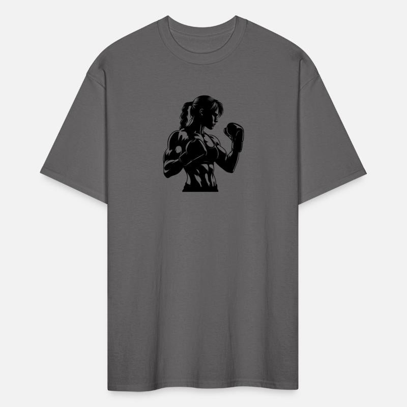 Boxer With Gloves In A Concentrated Stance