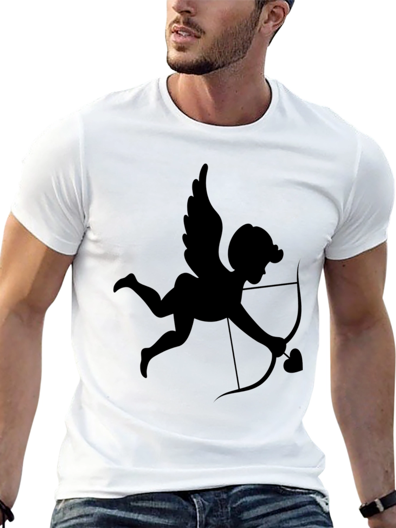 Cupid Graphic Tee - Black Valentines Day Shirt