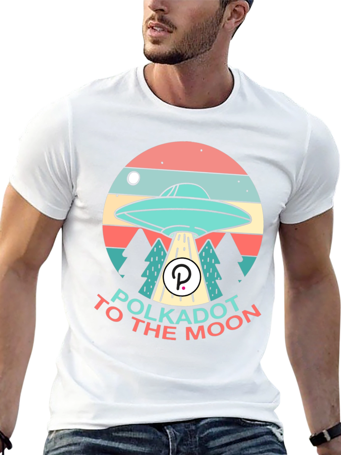 Polkadot to the Moon T-Shirt - Crypto UFO Tee