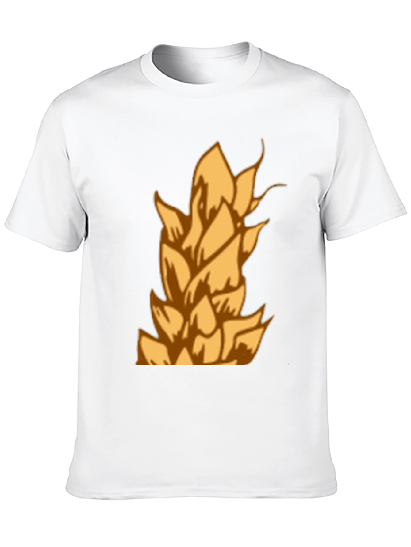 Geometric Wheat Graphic Tee - Modern Casual Style