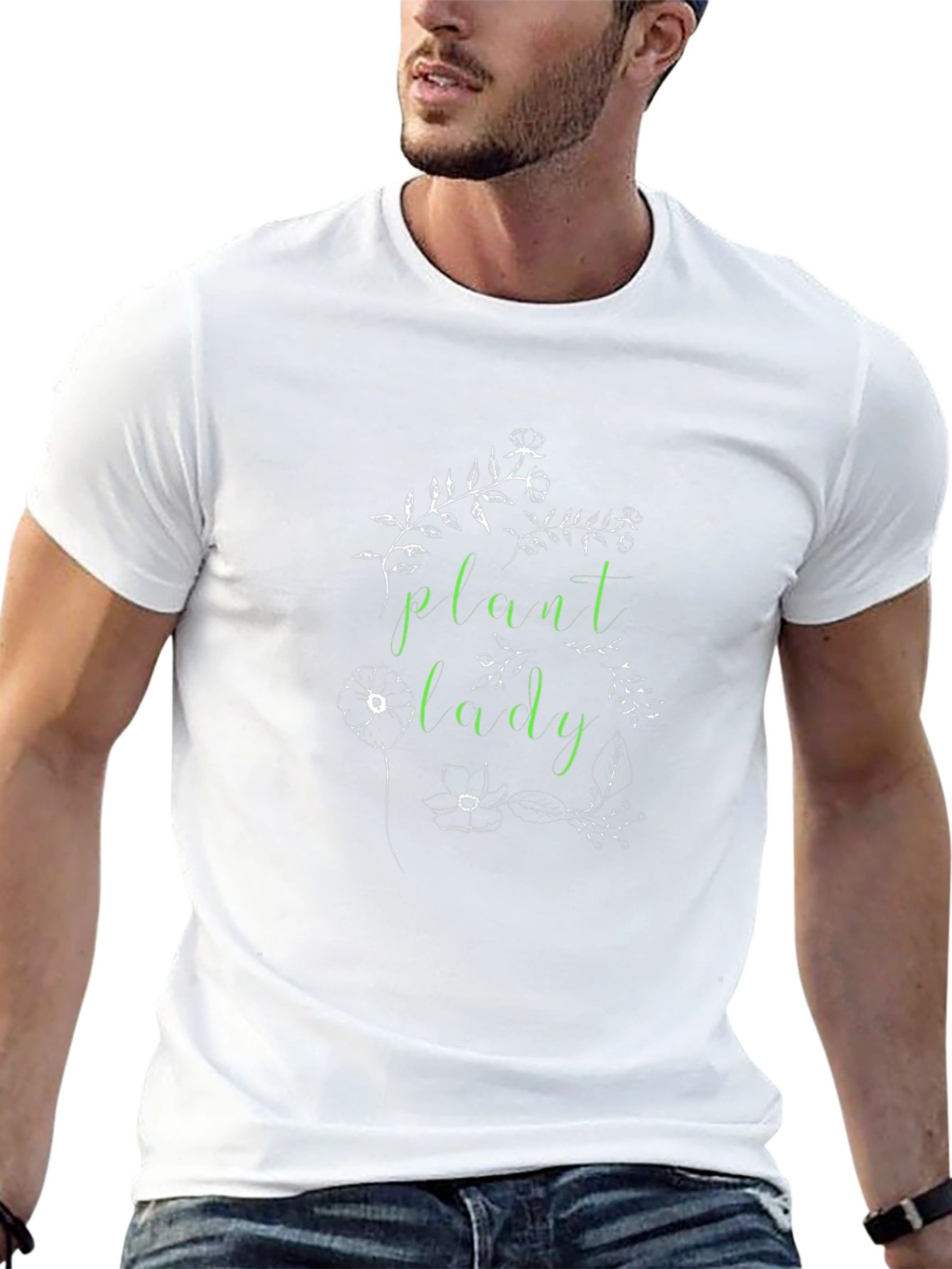 Plant Lady Graphic Tee - Black Cotton Blend
