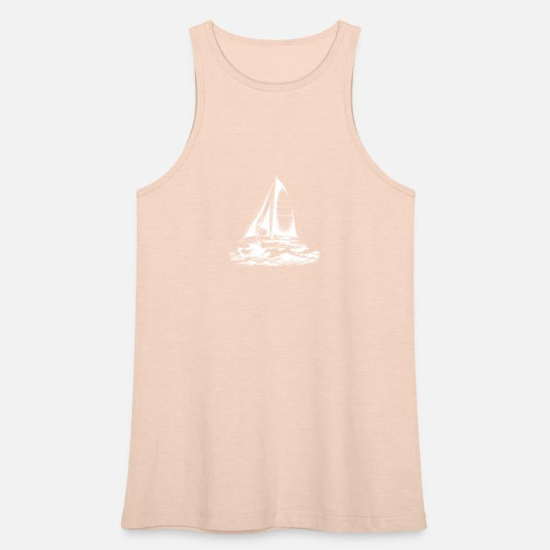 Chic Catamaran In Waves Under Sail Wind