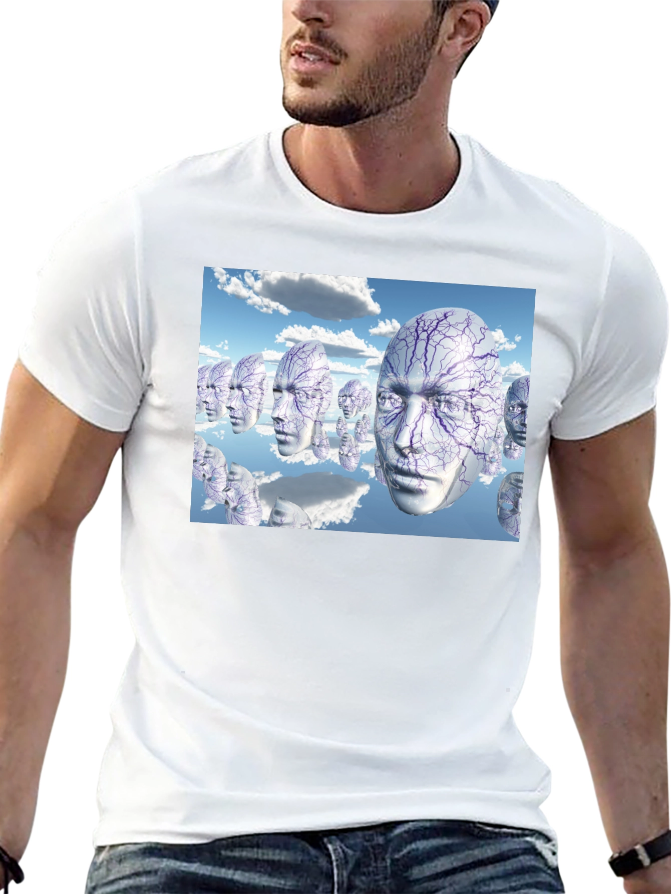 Surreal Faces T-Shirt - Unique Graphic Tee