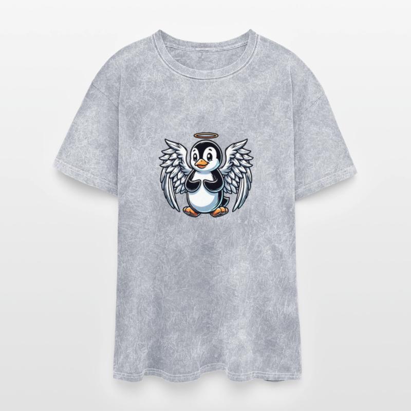 Cute Penguin Cartoon Angel Wings Halo
