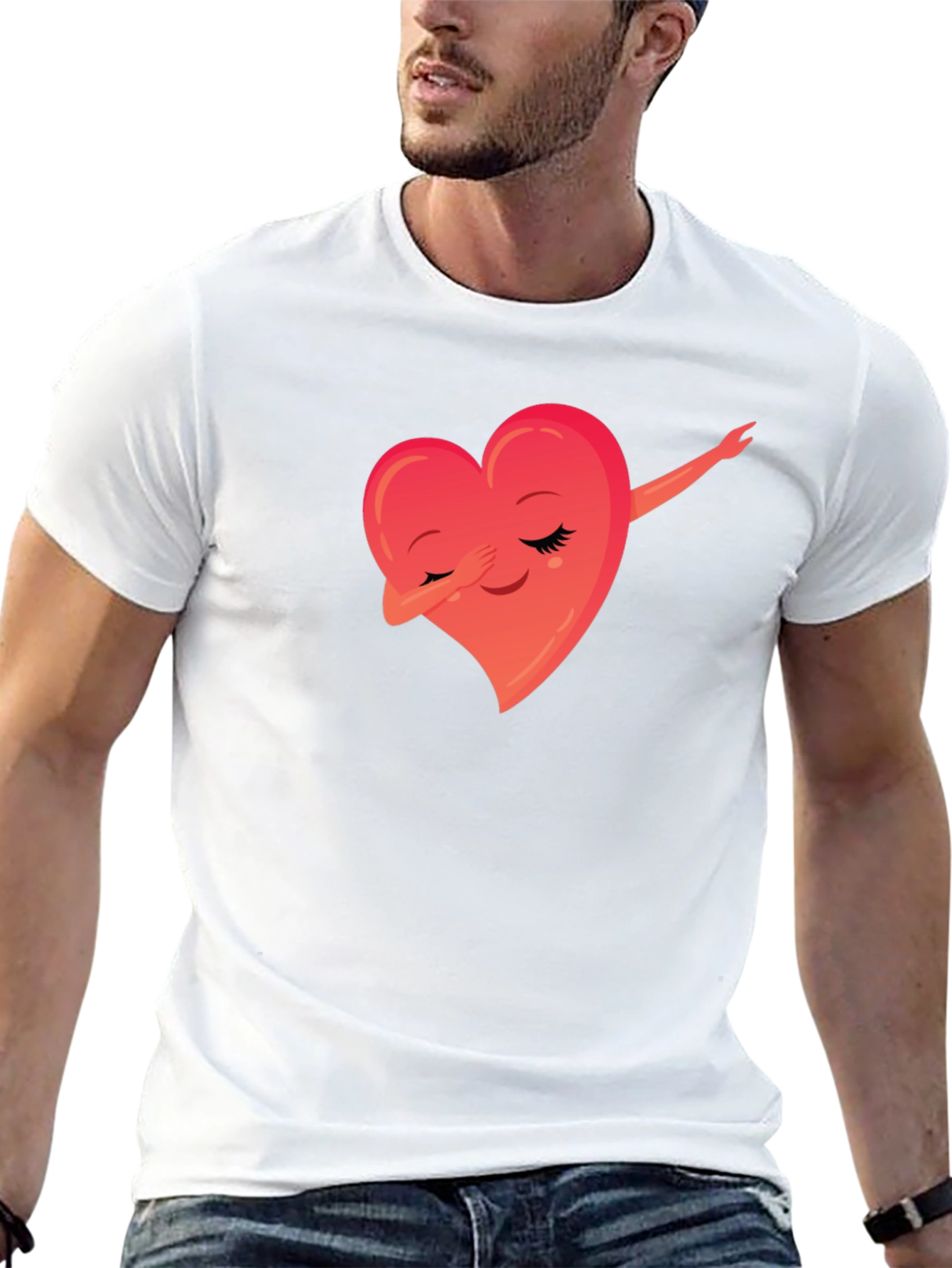 Dabbing Heart Graphic Tee - Soft & Stylish