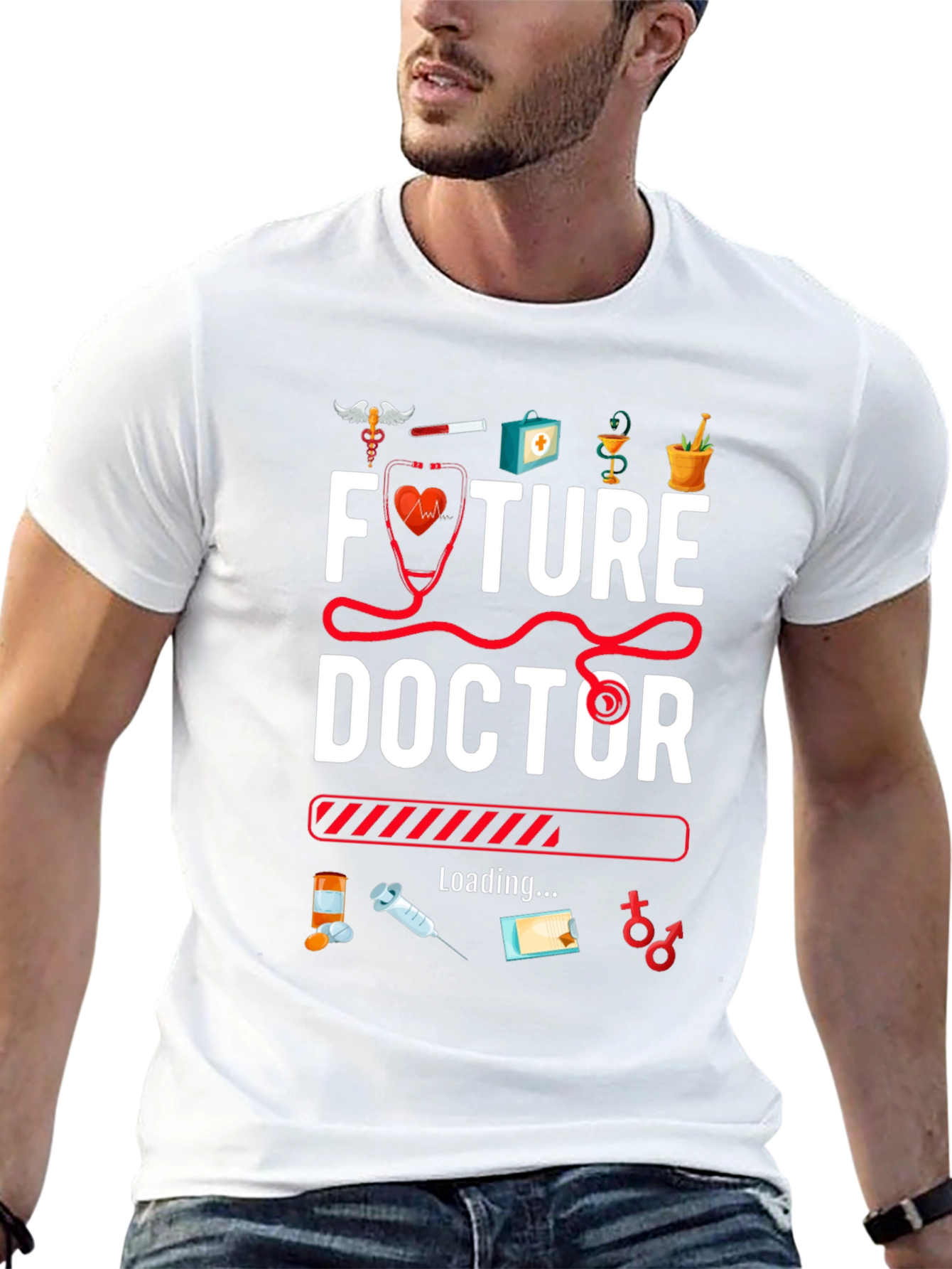 Future Doctor Loading Graphic T-Shirt
