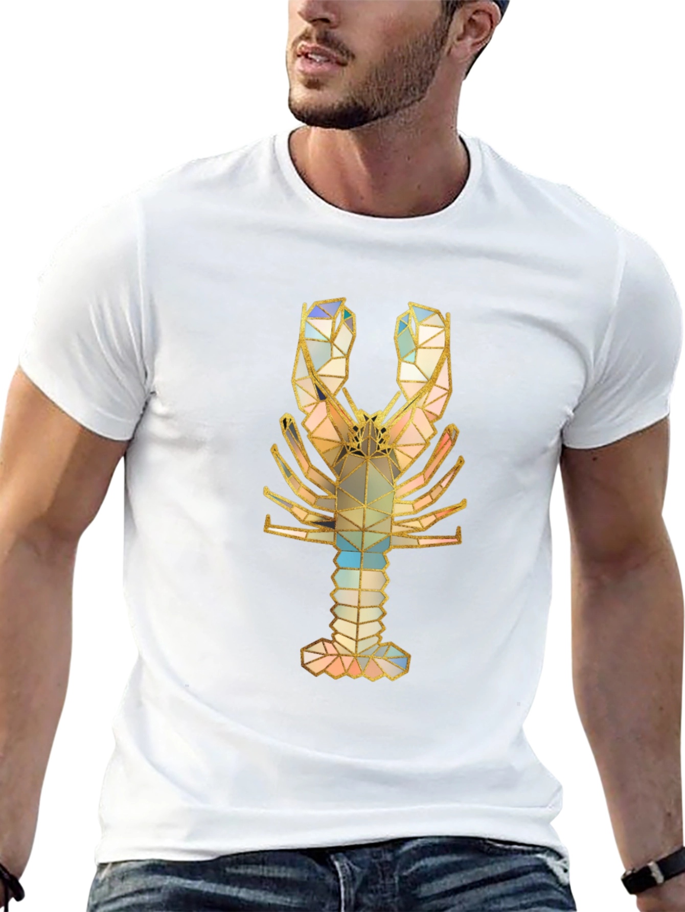Geometric Lobster Graphic Tee