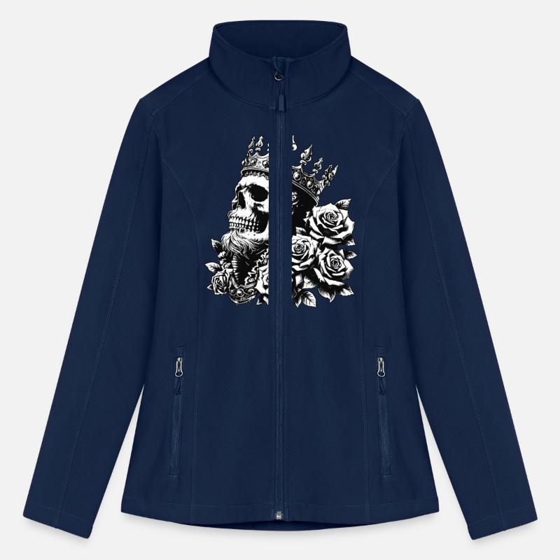 Dark Art Skull King Crown Prince with Roses