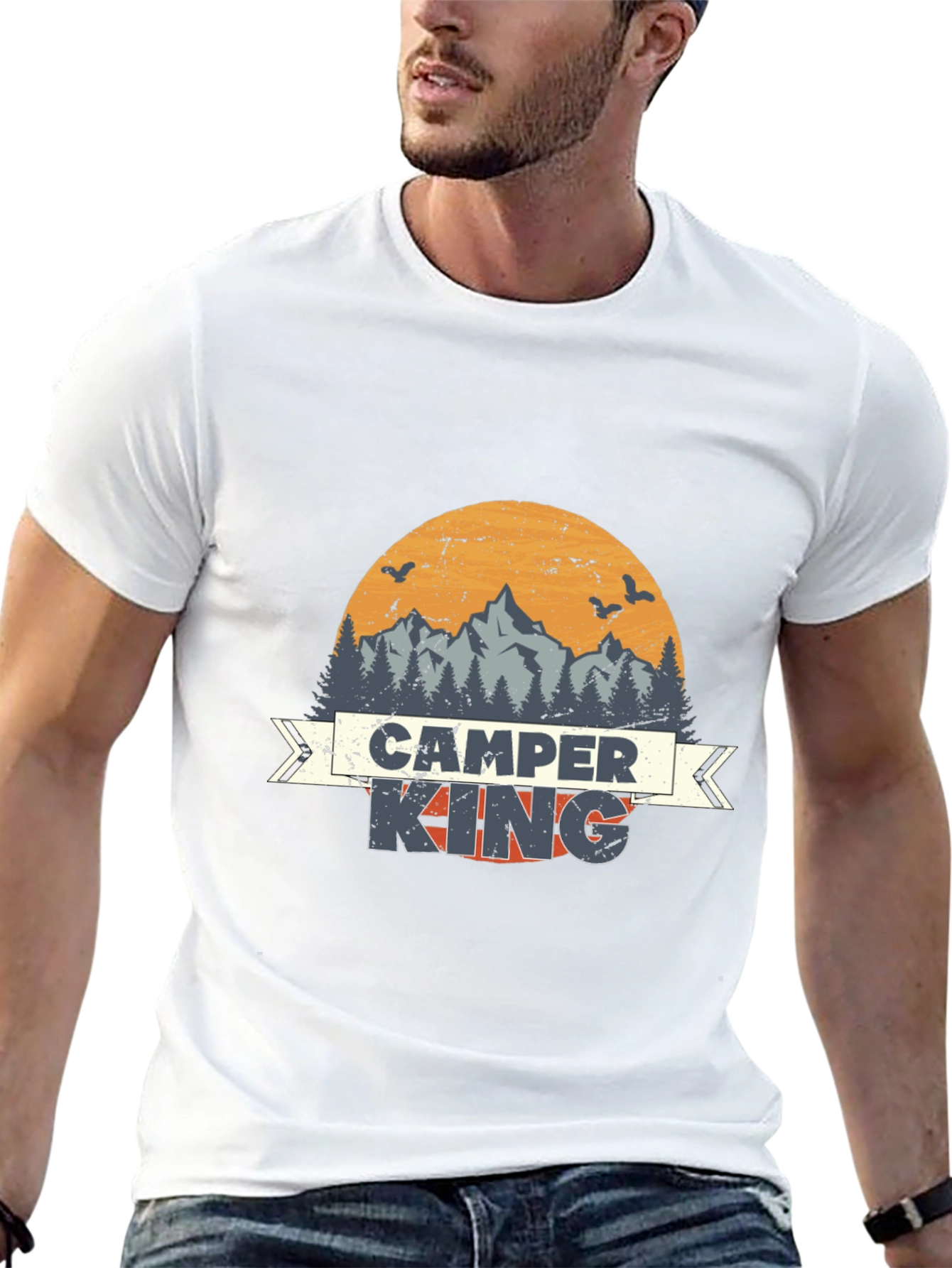 Camper King Graphic Tee | Outdoor Adventure Shirt
