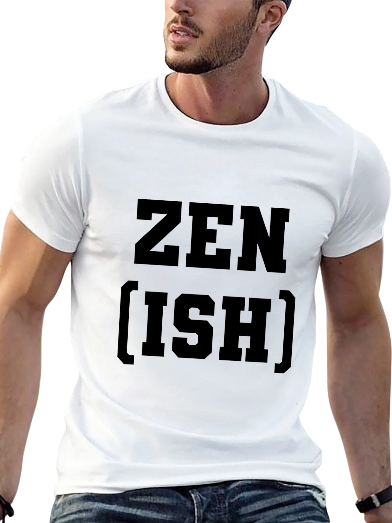 Zen-ish Black Graphic Tee - Casual Style