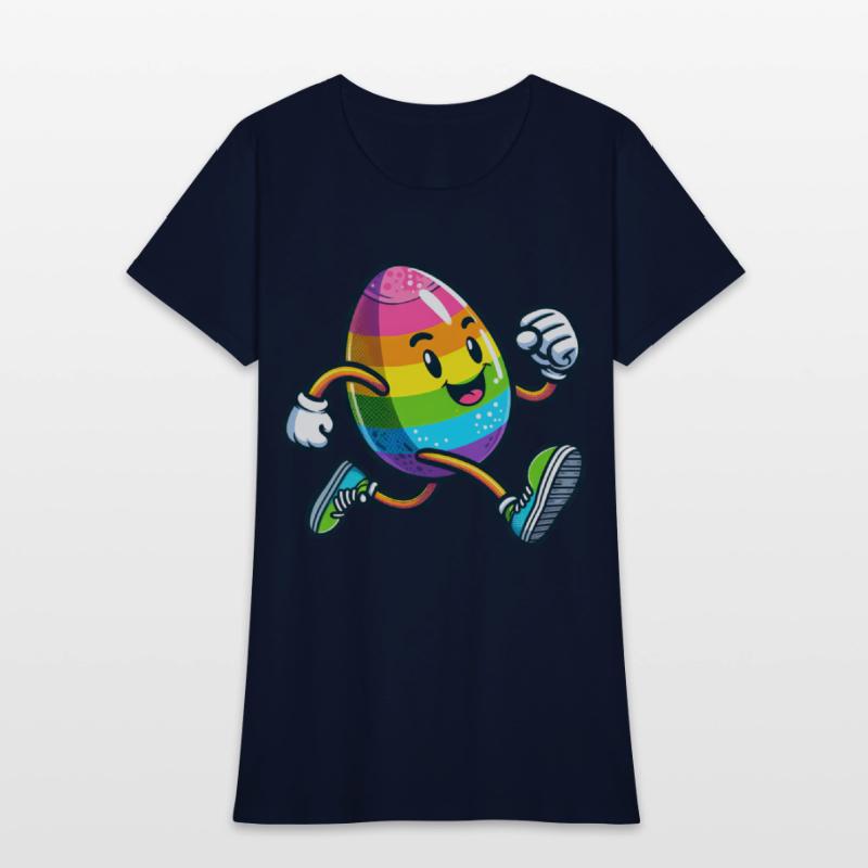 Easter Egg Marathon Jogging Running Fitness Shirt