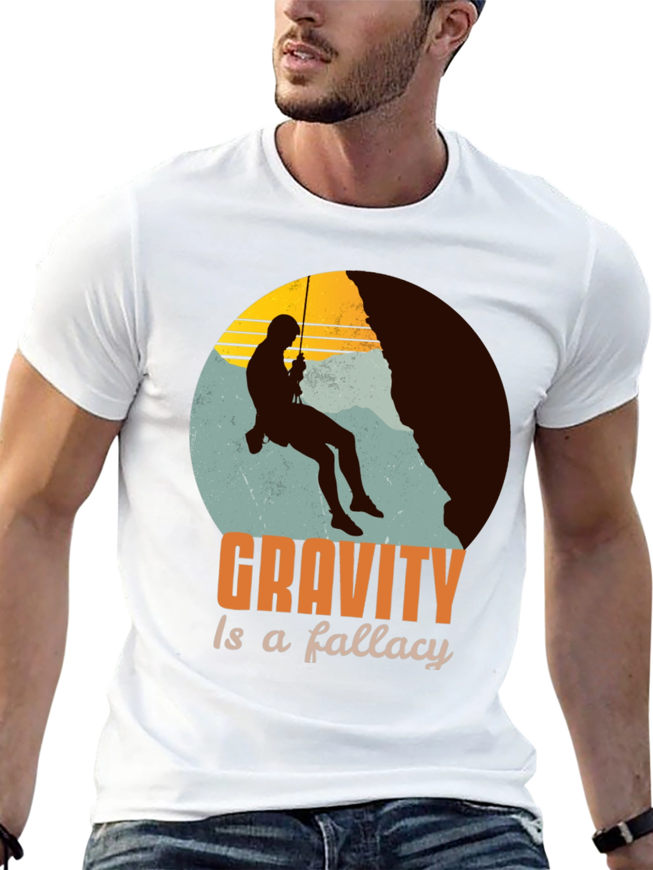 Gravity Is A Fallacy Climbing T-Shirt