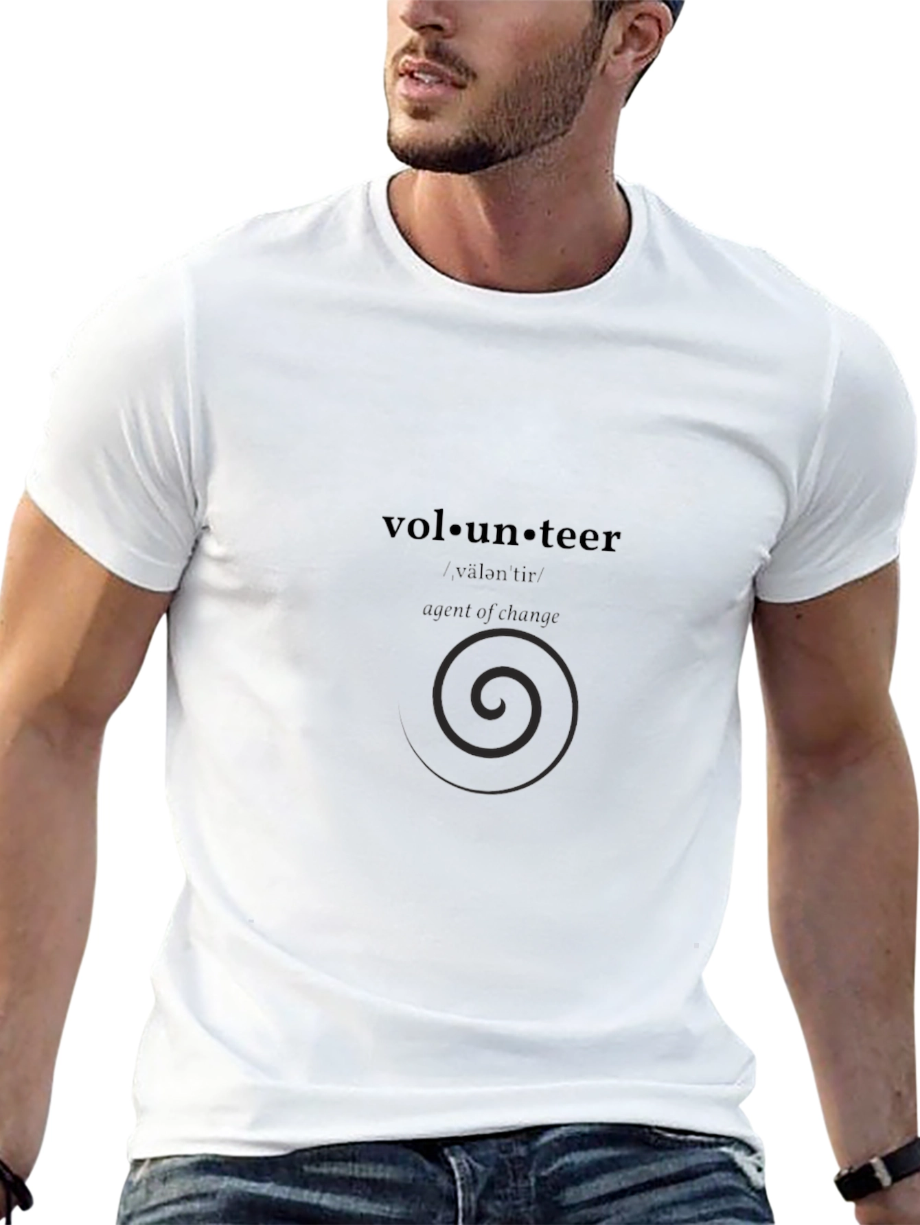 Volunteer Agent of Change Black Graphic Tee