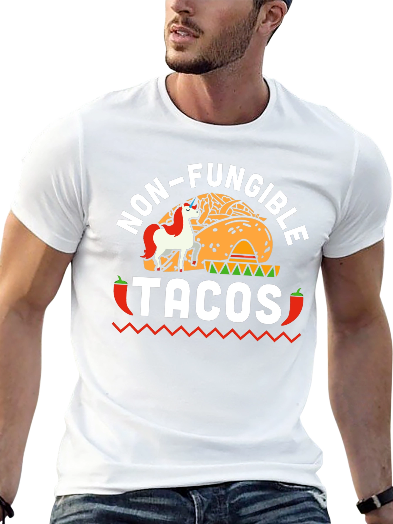 Non-Fungible Tacos Black Graphic T-Shirt