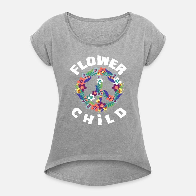 Flower Child Peace Symbol Floral Design