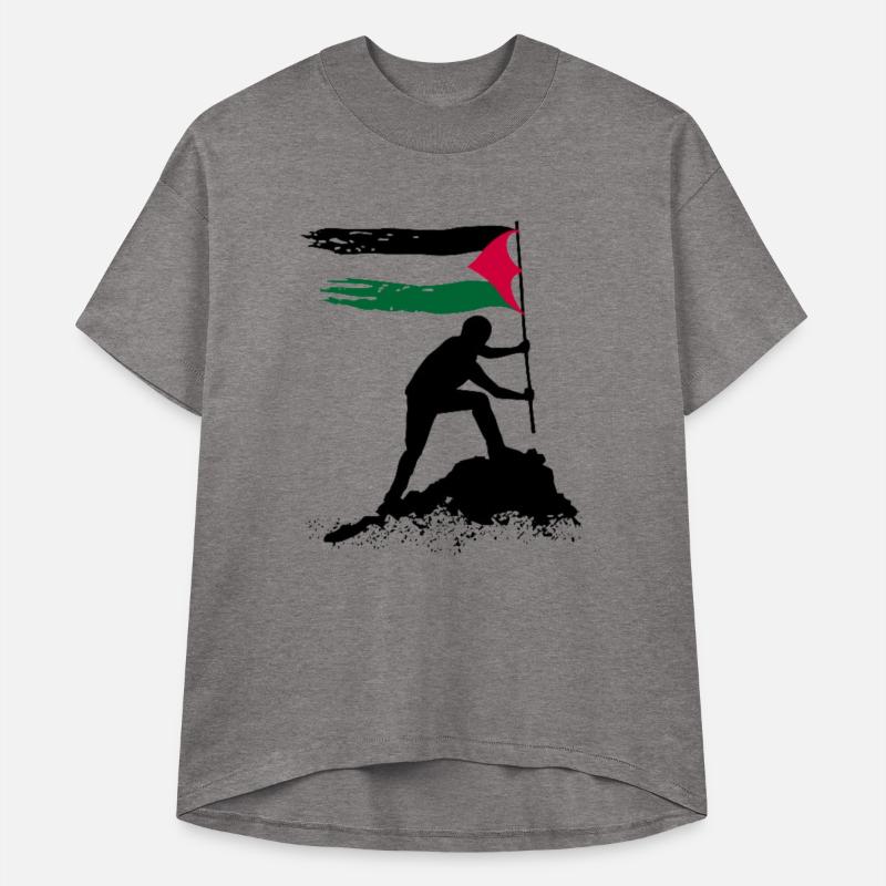 free palestine standing flag silhouette