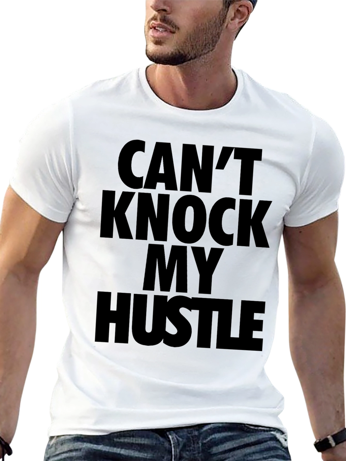 Cant Knock My Hustle Black Graphic T-Shirt