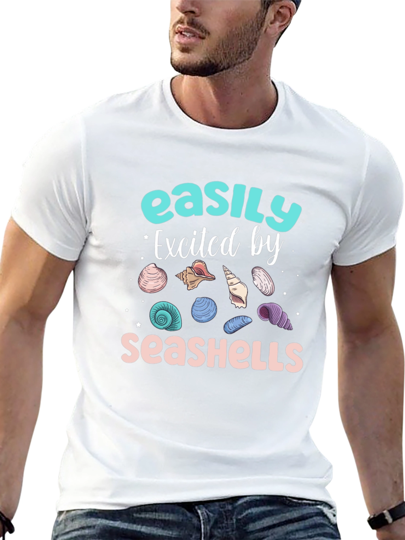 Seashells T-Shirt - Easily Excited By Seashells