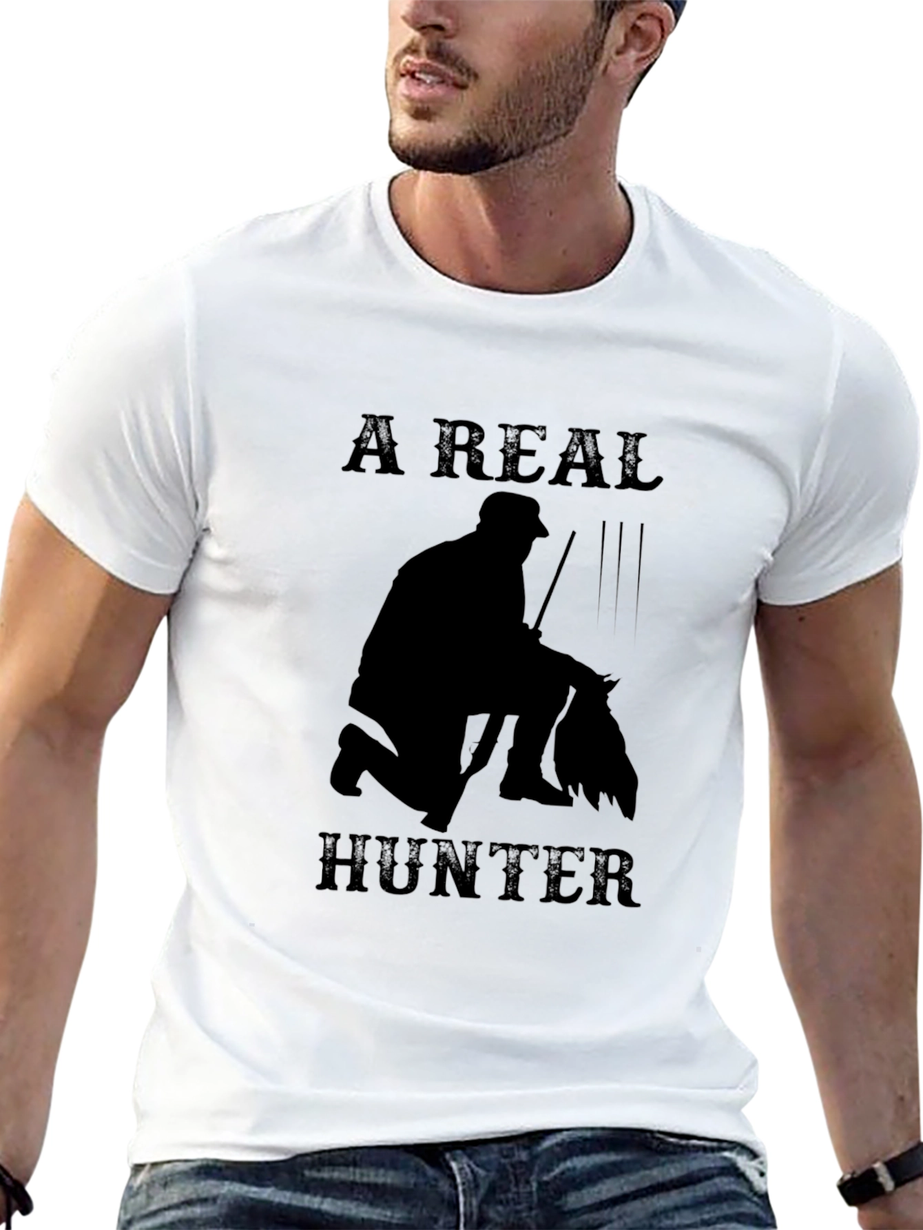 A Real Hunter Graphic Tee - Black