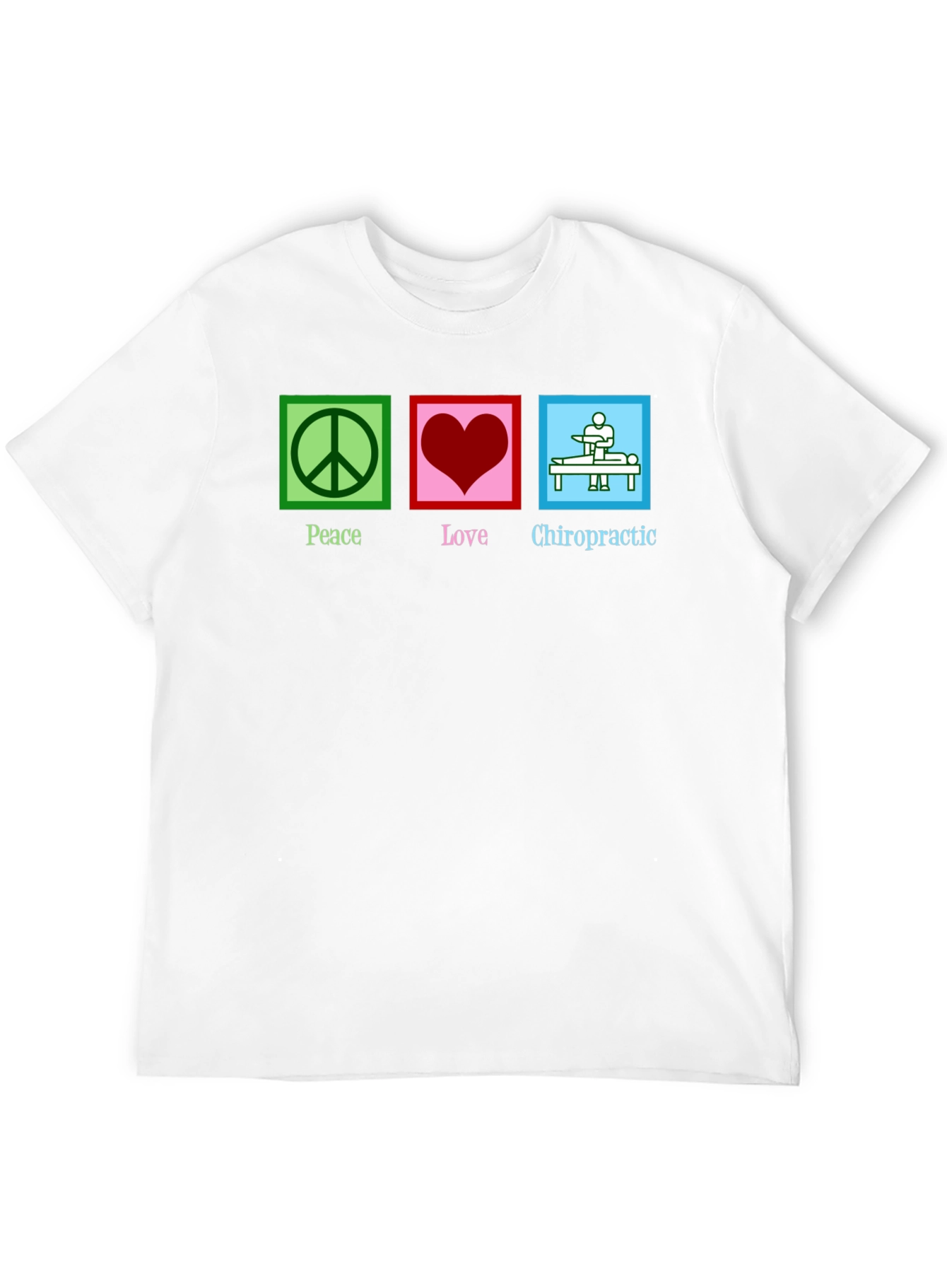 Peace Love Chiropractic Black T-Shirt